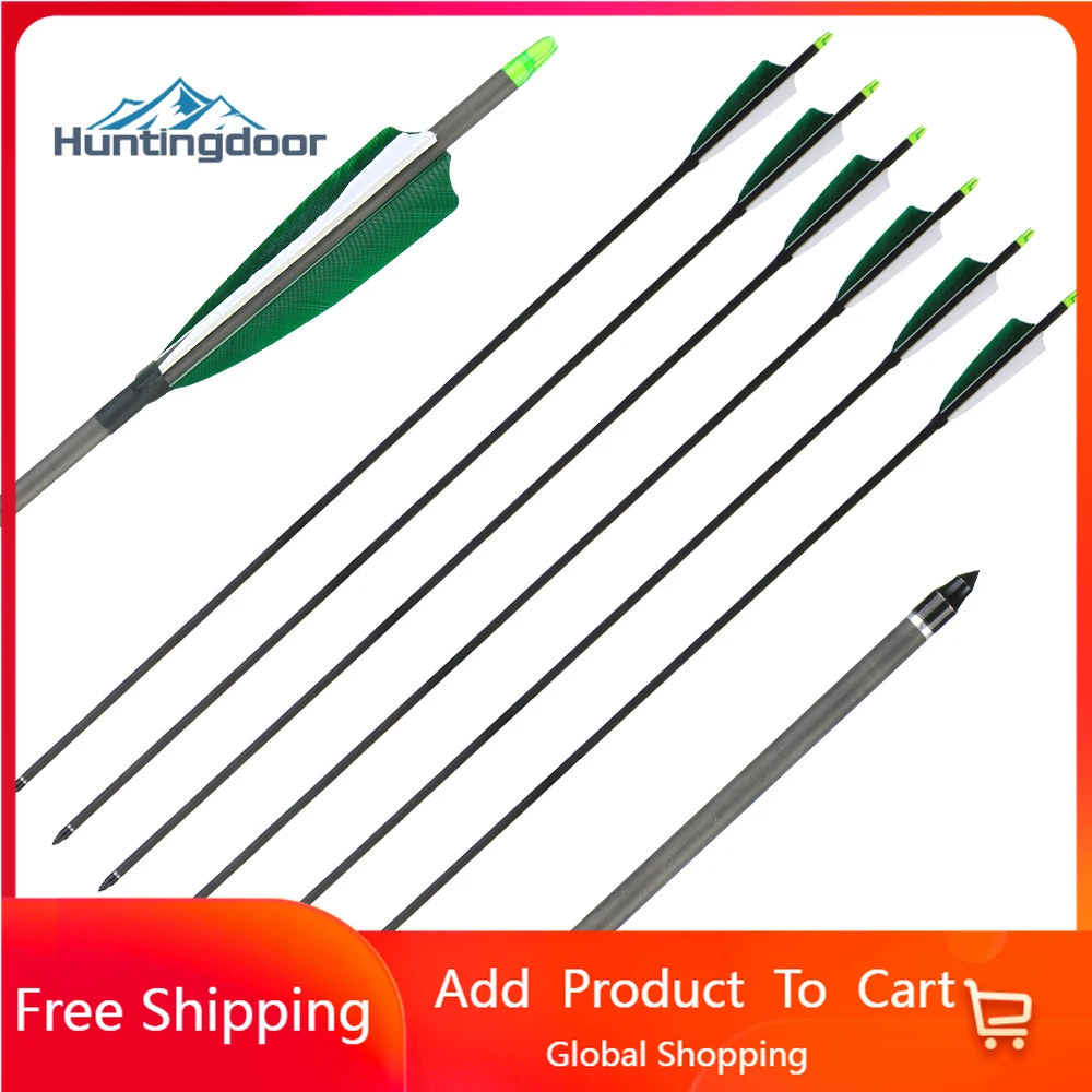 Archery Arrows Sports ELONG OUTDOOR 30 32 Inch Wooden Feather Arrows 4