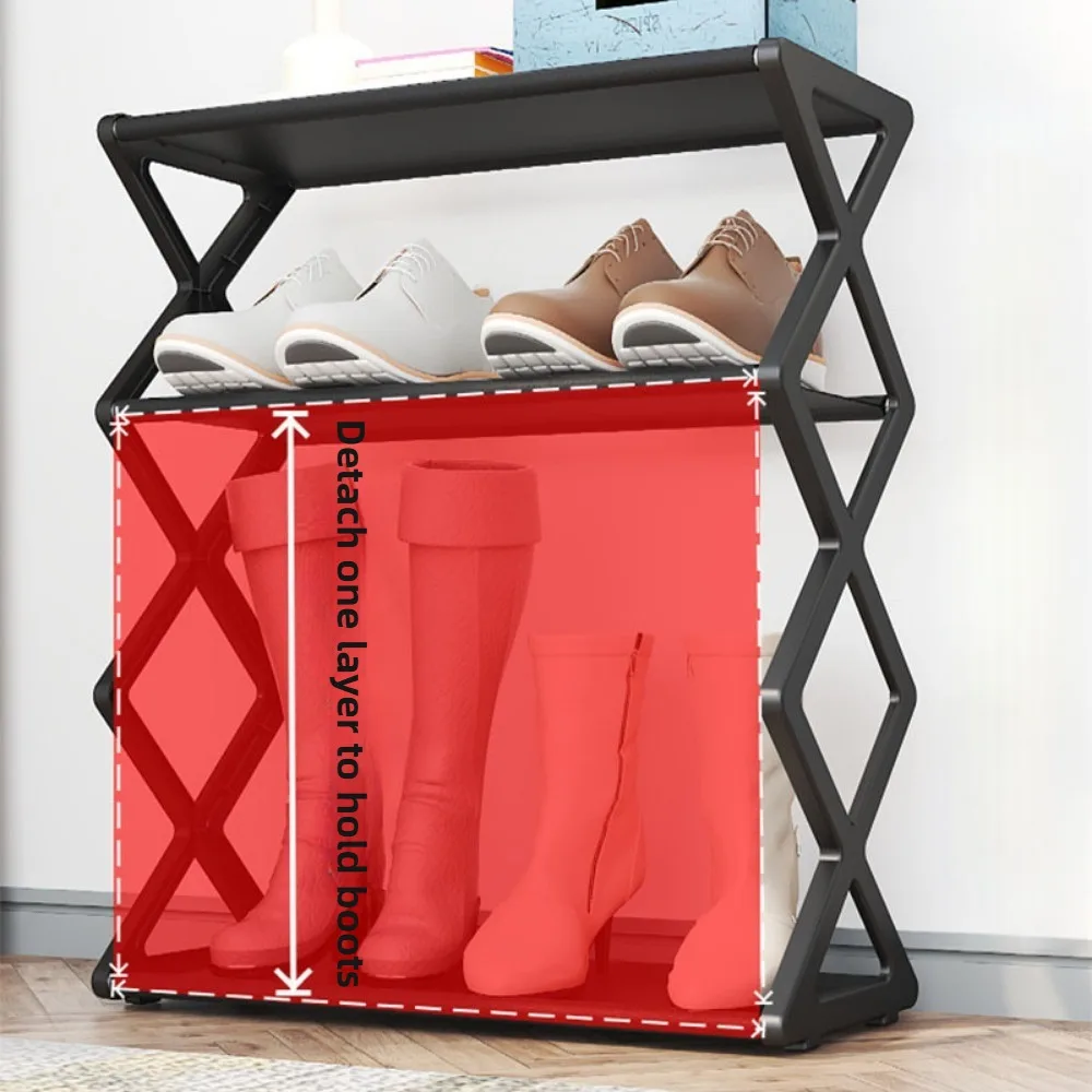 X-type dust-proof shoe rack 1pc nail free installation space saving integrated molding sturdy and durable shoe rack