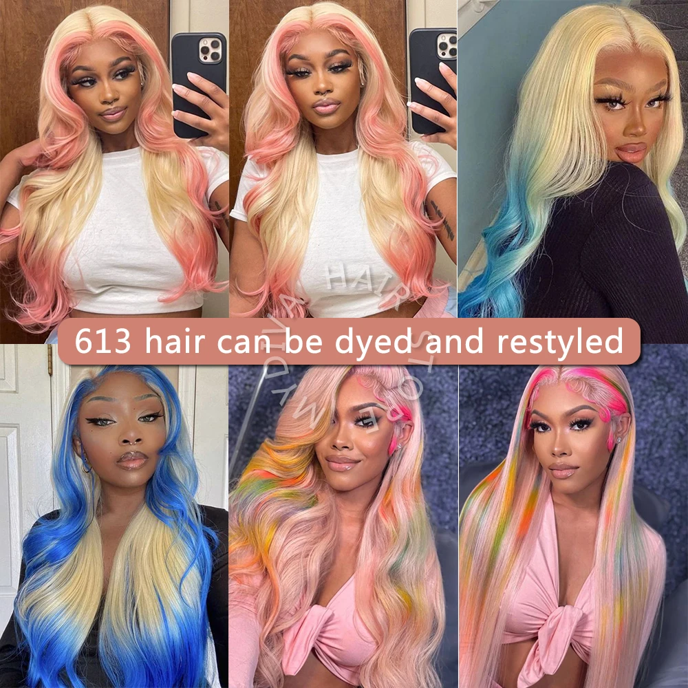 613 Straight Remy Human Hair Bundles Extension 10-30 Inch 50g/Pcs Can Be Dyed