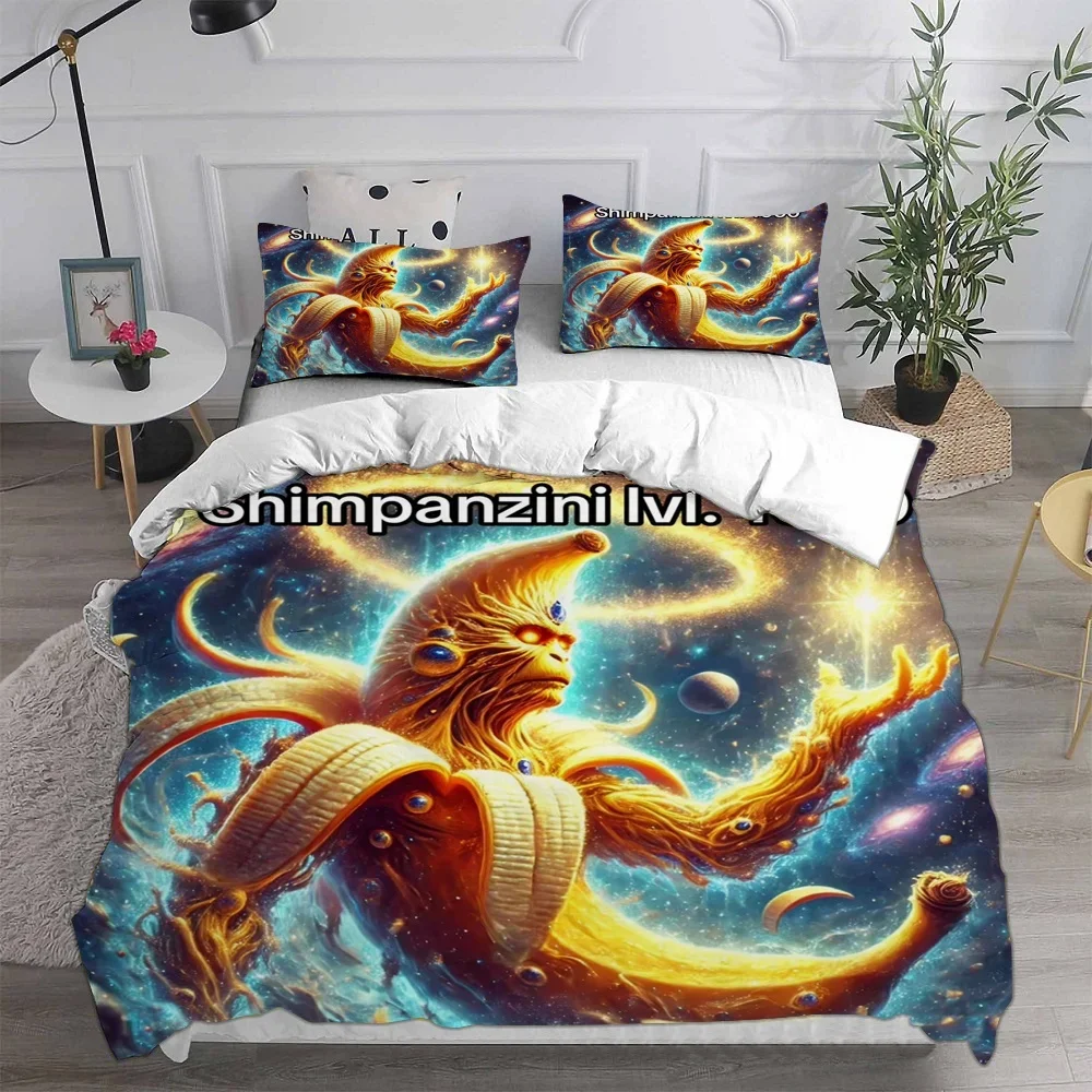 ai Italian Brainrot Tung Tung Sahur Bedding Sets Bed Cover Comforter Duvet Cover Pillow Case 2-3 Pieces Sets Home Decor