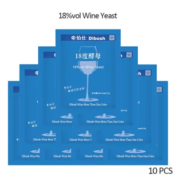 Sacchetto in alluminio da 10 pezzi utilizzato per imballare lievito per vino 5 g di 18%