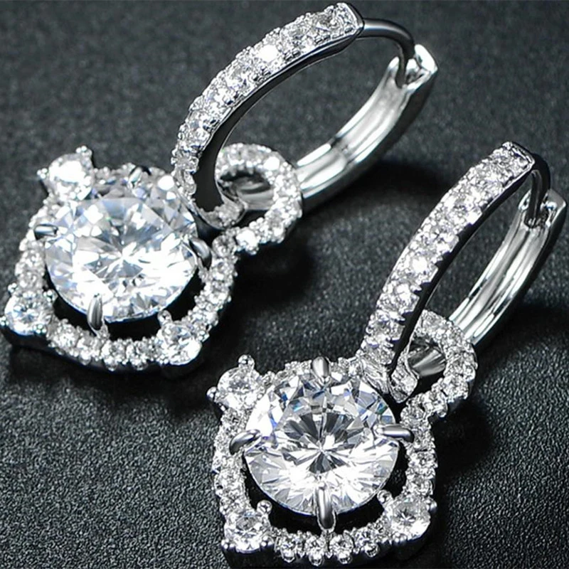 2022 Fashion Trendy Butterfly Silver Color Korean Stud Earring for Women Wedding Cute Gothic Drop Earing Party Gift Wholesale Z5 