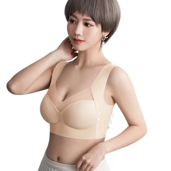 Top Seamless Women Sports Bras Plus Size Vest Support Show Comfortable No Steel Ring Underwear Yoga Fitness Sleep Bra Vest 1
