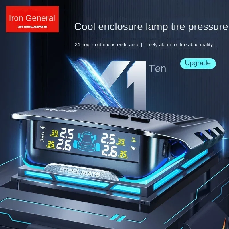 

A+++ Steel Mate Tire Pressure Monitor Built-in External X1+ Plus Car Tire Sensor Solar High-Precision Tire Inspection