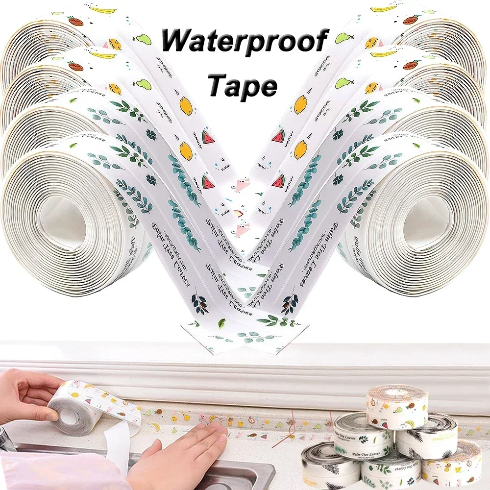 Waterproof Mildew Proof Tape Kitchen Self-Adhesive Anti-Mold Tape Gap Sticker Wall Sticker Cartoon Fruit Images Home Tools wall stickers self adhesive stickers waterproof tape kitchen wall sticker waterproof wall tape