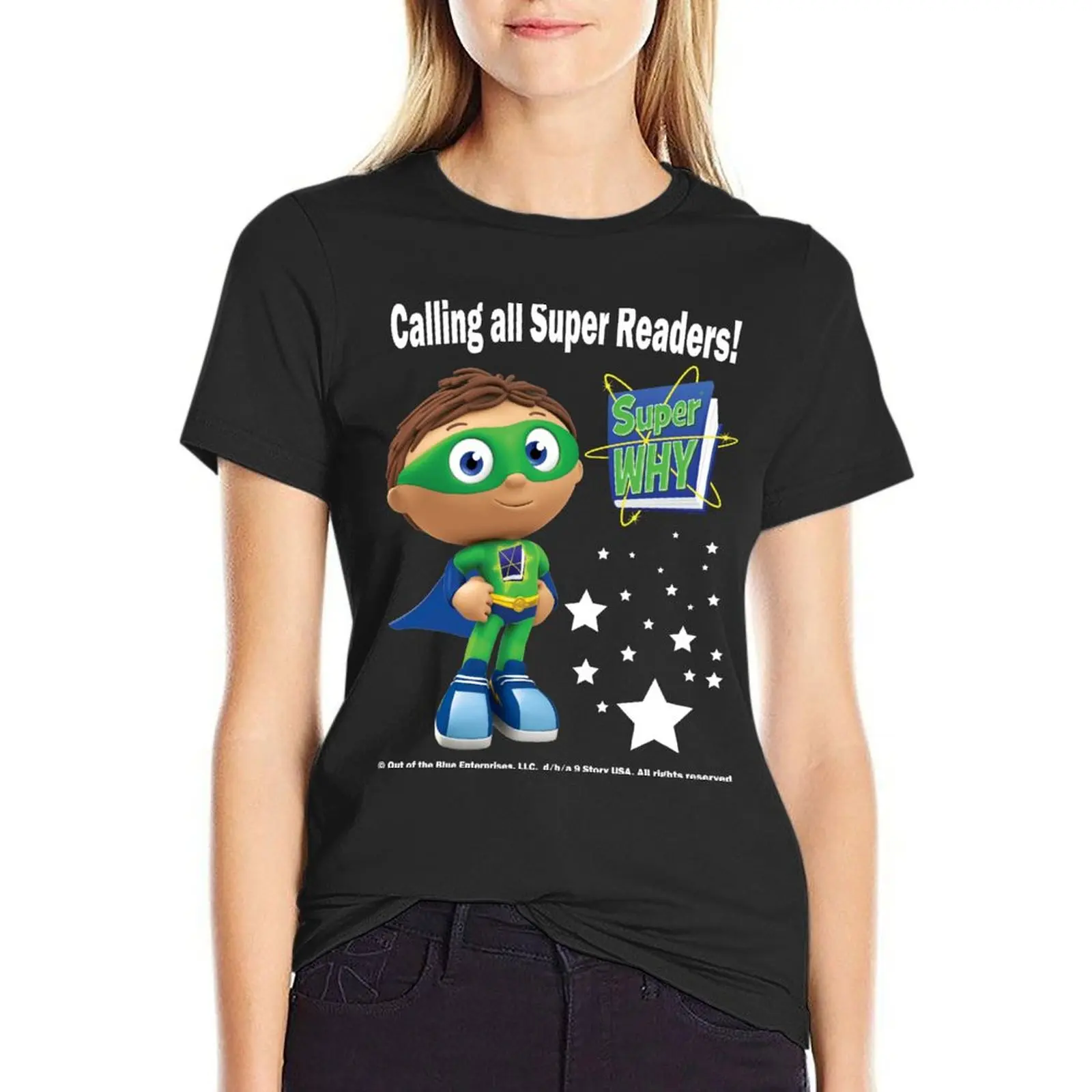 Calling all Super Readers! Super Why T-Shirt summer tops funny designer clothes Women luxury