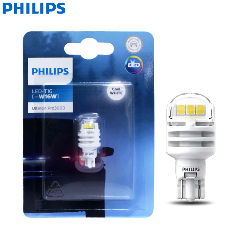 PHILIPS LED P21W WHITE Ultinon 6000K Park Light Bulbs