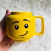 Ceramic Mug Cup with Cute Impish Expression Figure Head Pattern