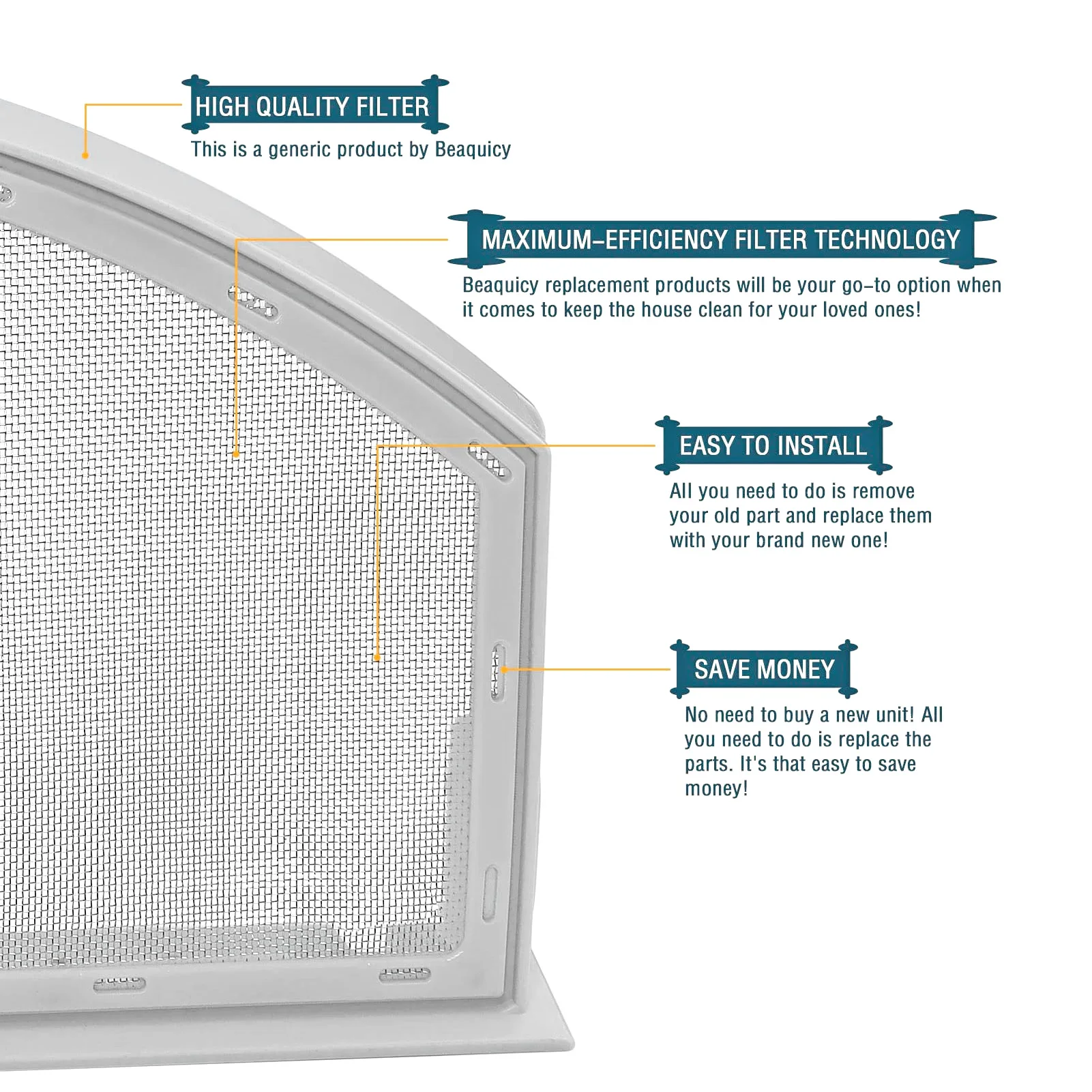 Dryer Lint Filter Dryer Filter Dryer Lint Screen Filter Replacement for WE03x23881 AP6031713 PS11763056 EAP11763056 4476390 3