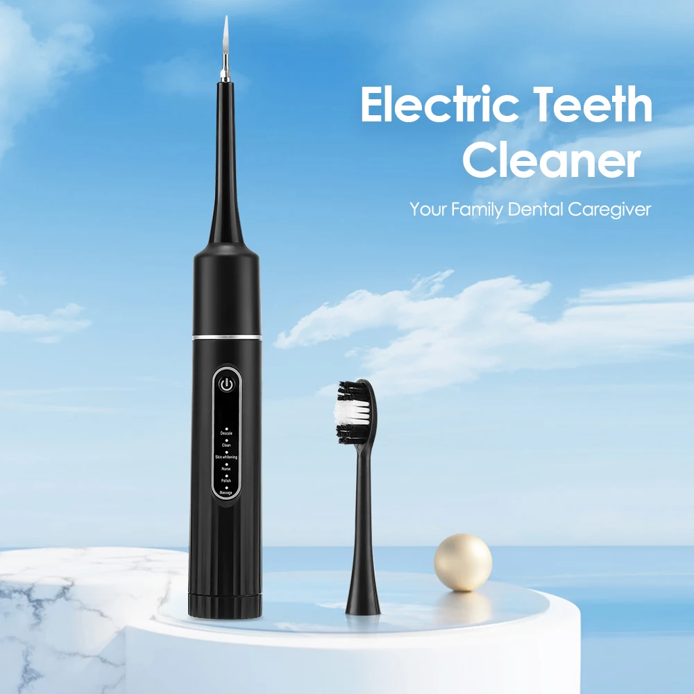 Description Picture 5 of itemElectric Tooth Whitening Brush Frequency Sonic Teeth Cleaner Dental Scaler Toothbrush Calculus Plaque Remover Stone Remover Kit