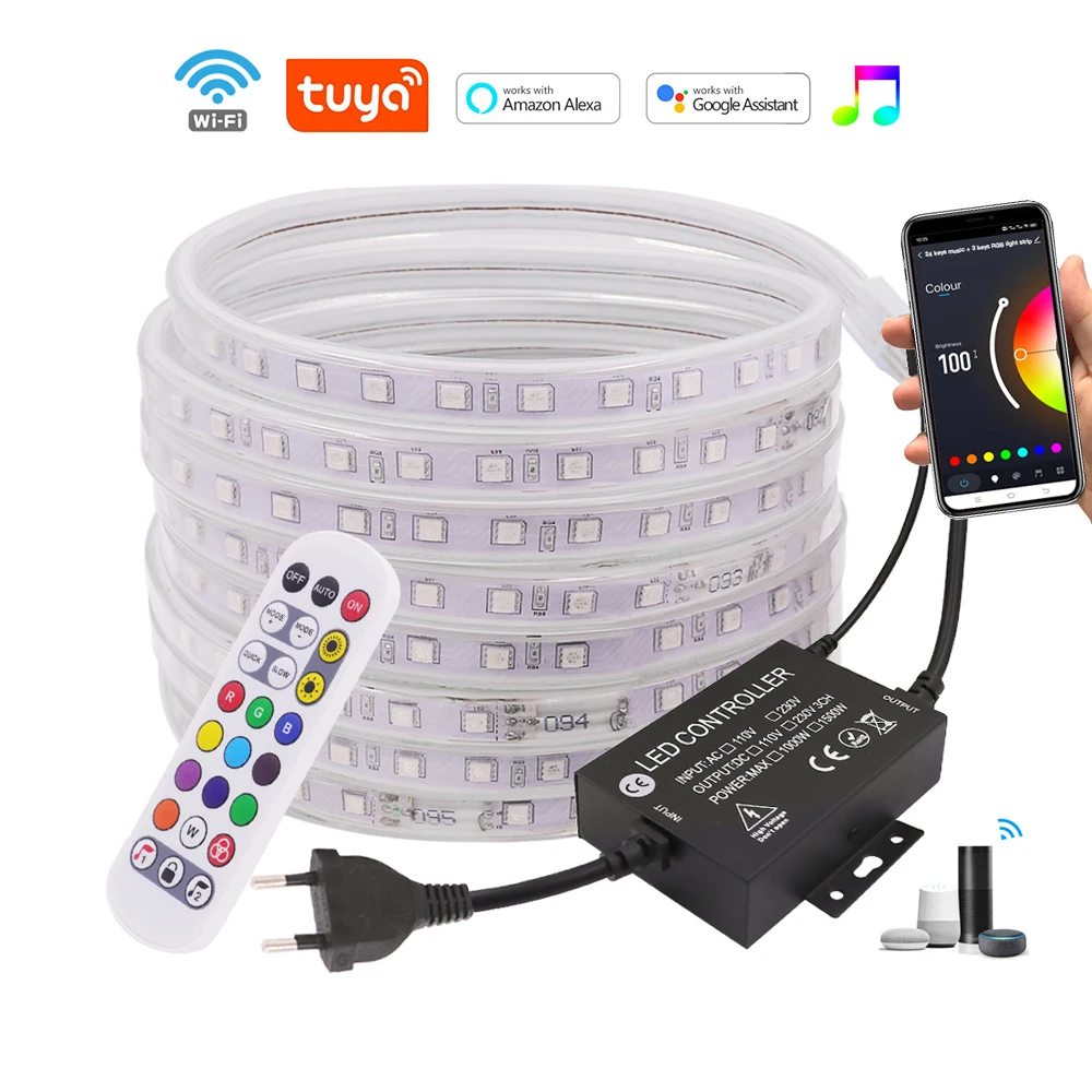 7M 8M 14M 16M 18M 20M RGB 5050 LED Strip Light Flexible RF Remote