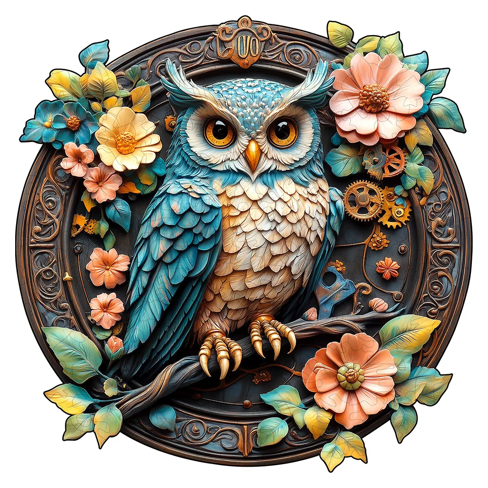 Colorful Parrot Wooden Puzzle Unique Handmade Brainstorming Gift Exquisite DIY Birthday Mixed Color Plywood