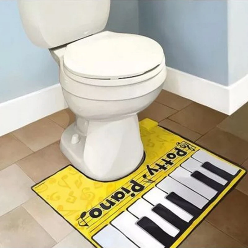 Wc Pianomuziek Tapijt Potje Piano Klinkende Tapijt Creatieve Badkamer Fun  Teen Tikken Musical Keyboard Wc Vloermat G10 _ - AliExpress Mobile