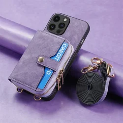 Luxurious Leather Wallet Crossbody Case with Zipper for Honor and Huawei Smartphones (PURPLE)