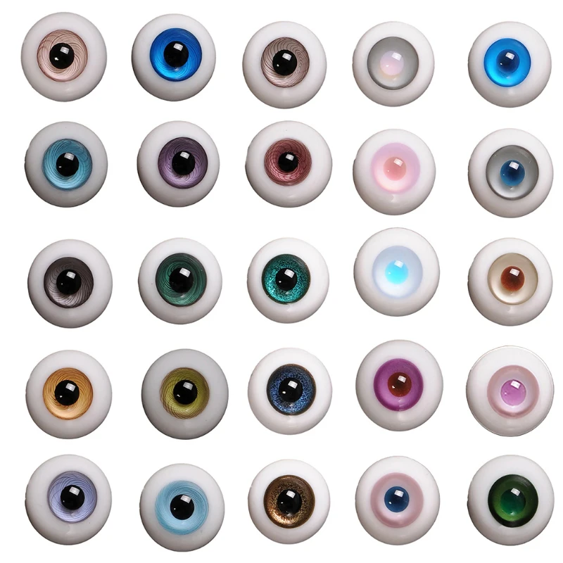 Glass Eye Balls For BJD Eyes 8mm 10mm 12mm 14mm 16mm 18mm Glass Eyes Outfit For BJD Doll Accessories Doll Customizing Supplies 10 20pcs 14mm colorful glass marbles kids marble balls run game solitaire toy accs vase filler