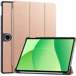 Magnetic Folding PU Leather Stand Smart Cover for OPPO Pad SE (Rose gold)