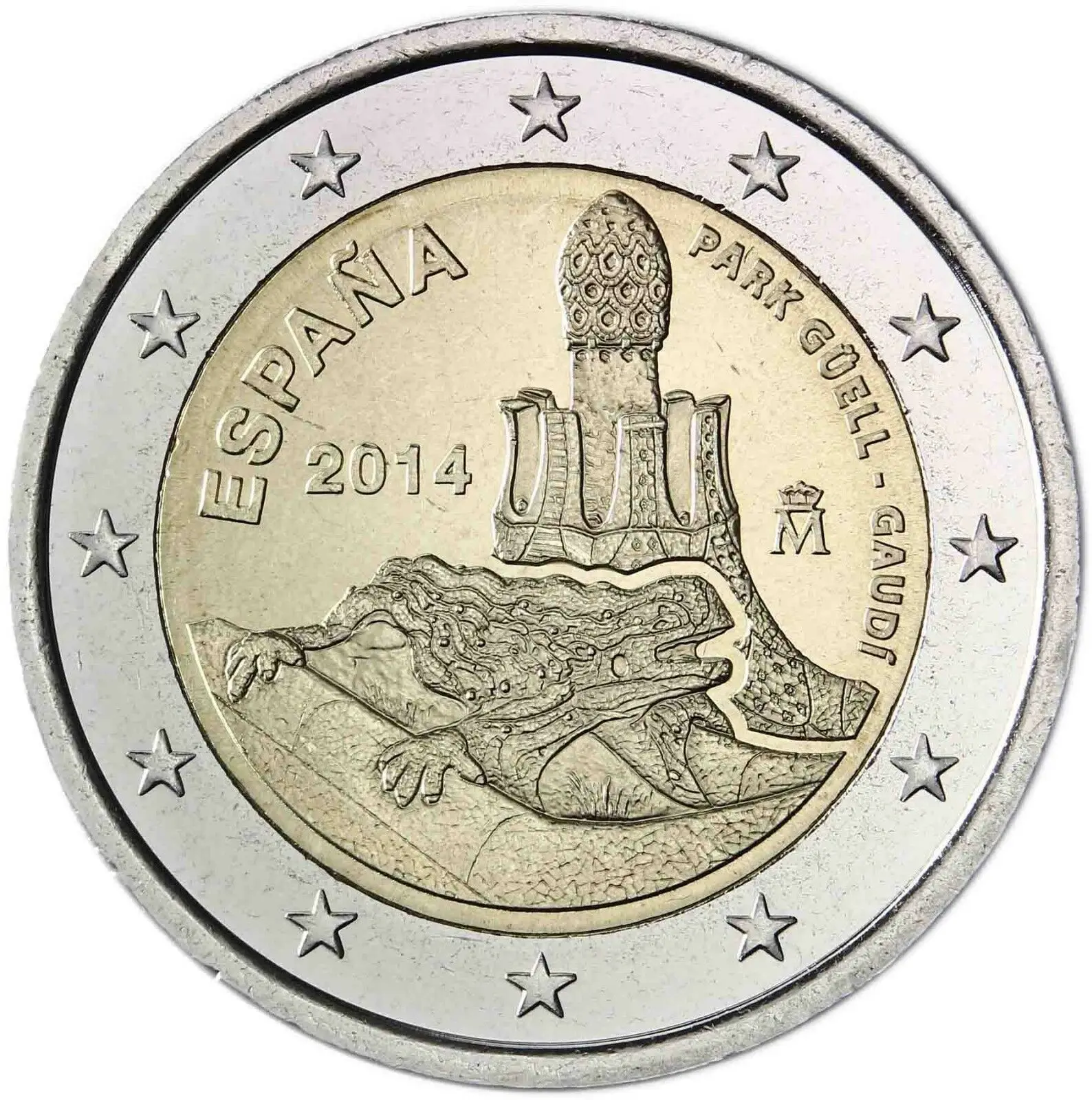 Spagna 2014 Moneta Commemorativa World Heritage-Quill Park 2 Euro Unc Nuovo Di Zecca