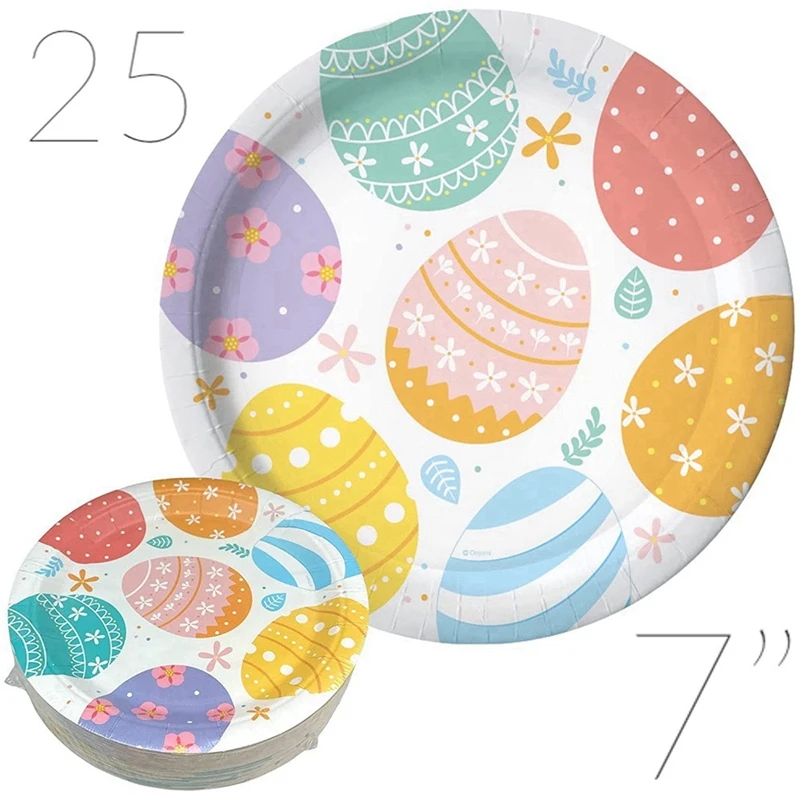 75 Pack Serves 25 Easter Dinner Plates Napkins Dessert Plates Paper Perfect For Home Office Restaurants Schools