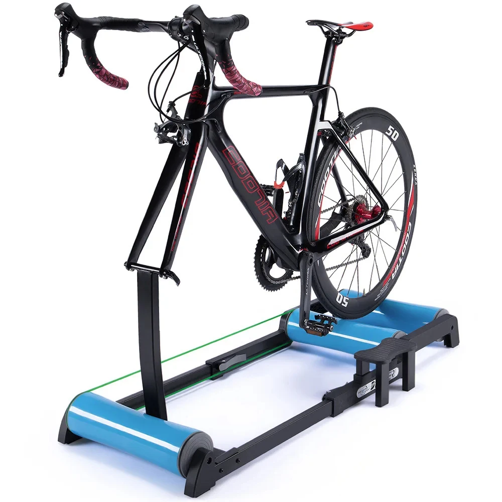 Rodillo de entrenamiento de bicicleta, plataforma de ciclismo de montaña y carretera, ajustable, aleación de aluminio, silencioso, Ejercicio en interiores, novedad