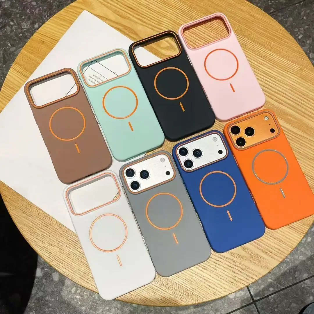 Luxury Matte Magnetic Phone Case with Wireless Charging and Shockproof Protection