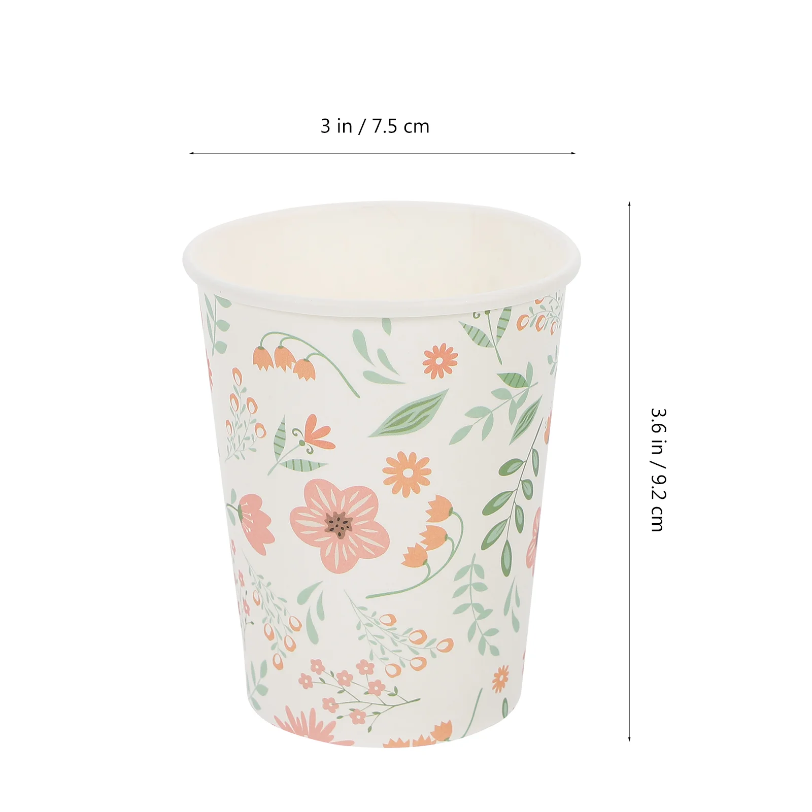 32 Pcs Disposable Cups Paper Cup Party Drinking Cups Supplies Water Glasses Floral Coffee Mugs For Celebration