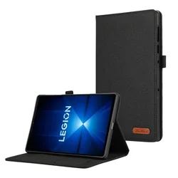 Soft Fabric Stand Flip Cover for Legion Y700 Gen 4 (Black)