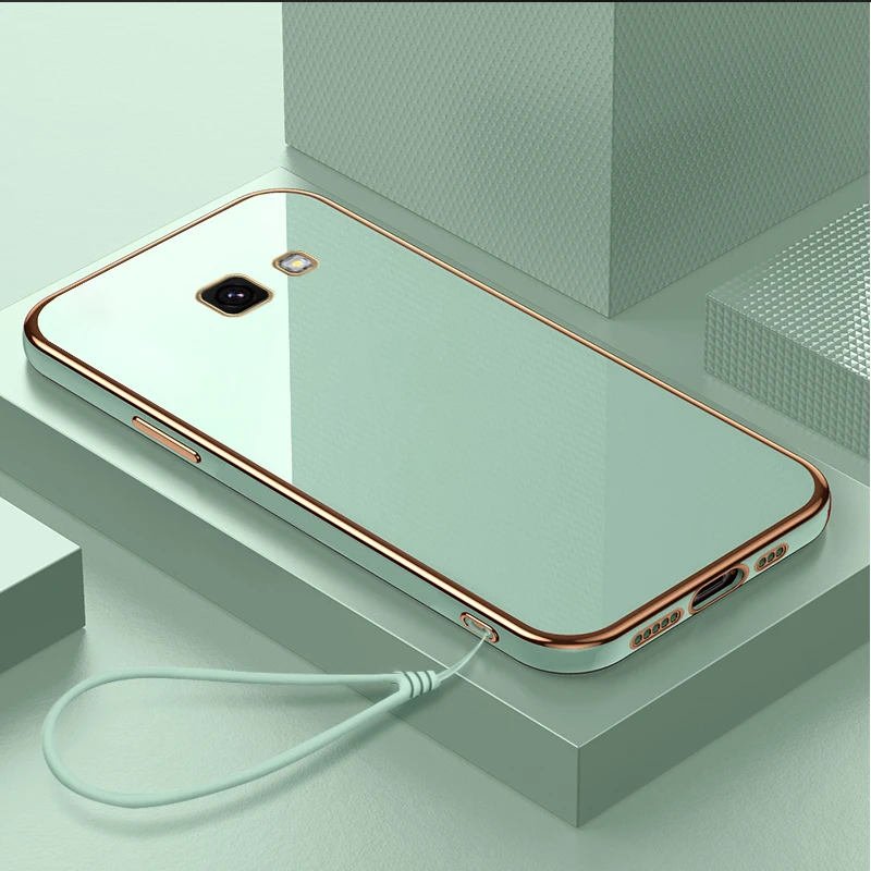 Luxury Square Plating Silicone Phone Case - Ultra Thin 360° Protection Soft Cover