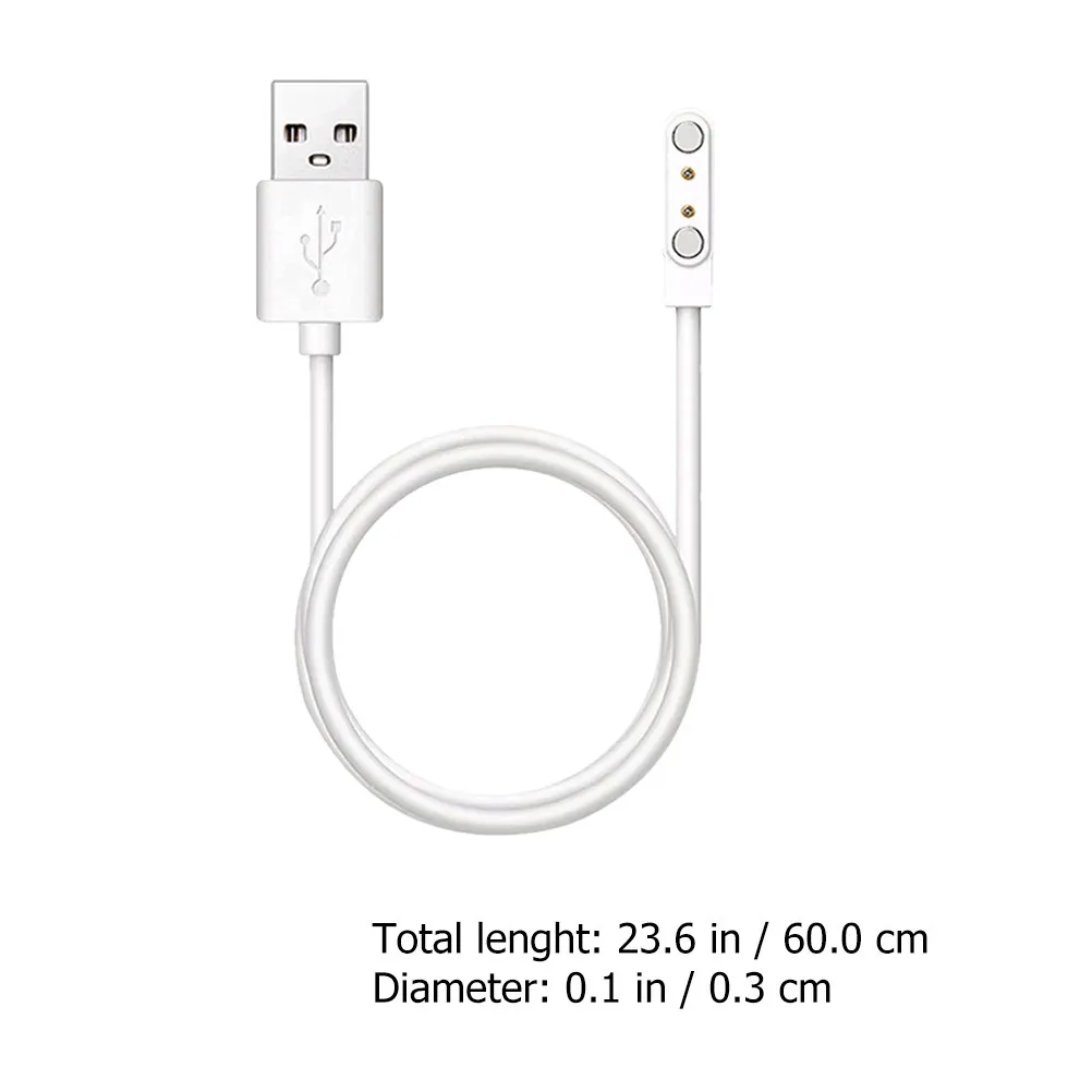 2Pcs 2Pin 자기 충전 케이블 스마트 시계 충전기 케이블 범용 교체 충전 코드 안전하고 빠른 안정적인