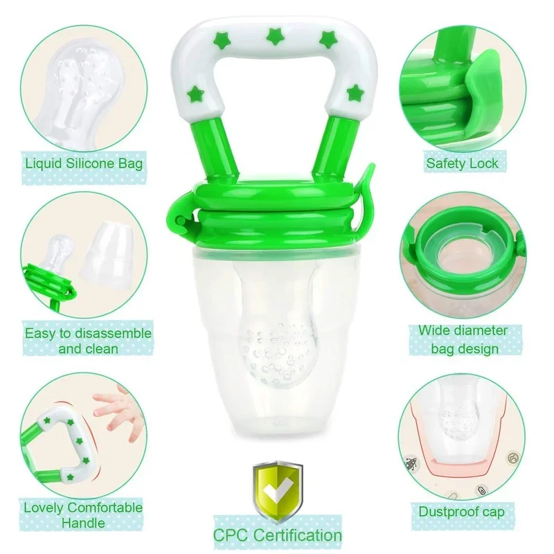 Milk Feeding Bottle Nibbler Infant Fruit Feeder with Box Fresh Food Fruit Toys Toddlers Feeding Supplies