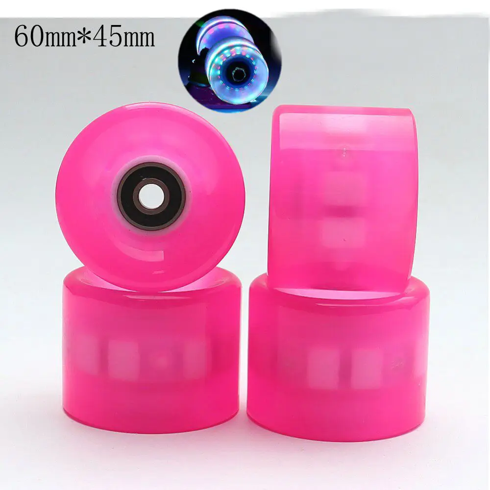 전문가용 4륜 스케이트 휠, 플래싱 휠, 더블 보드 휠, 발광 휠, 고속 휠, 60*45mm 휠