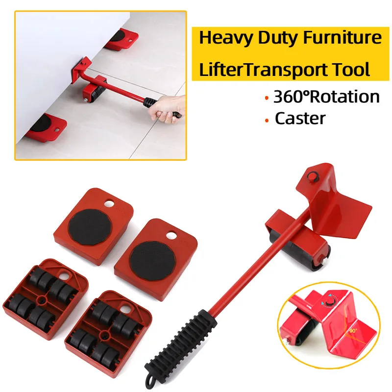 HeavyDutyFurnitureLifterTransportToolSet4MoveRoller1Wheel