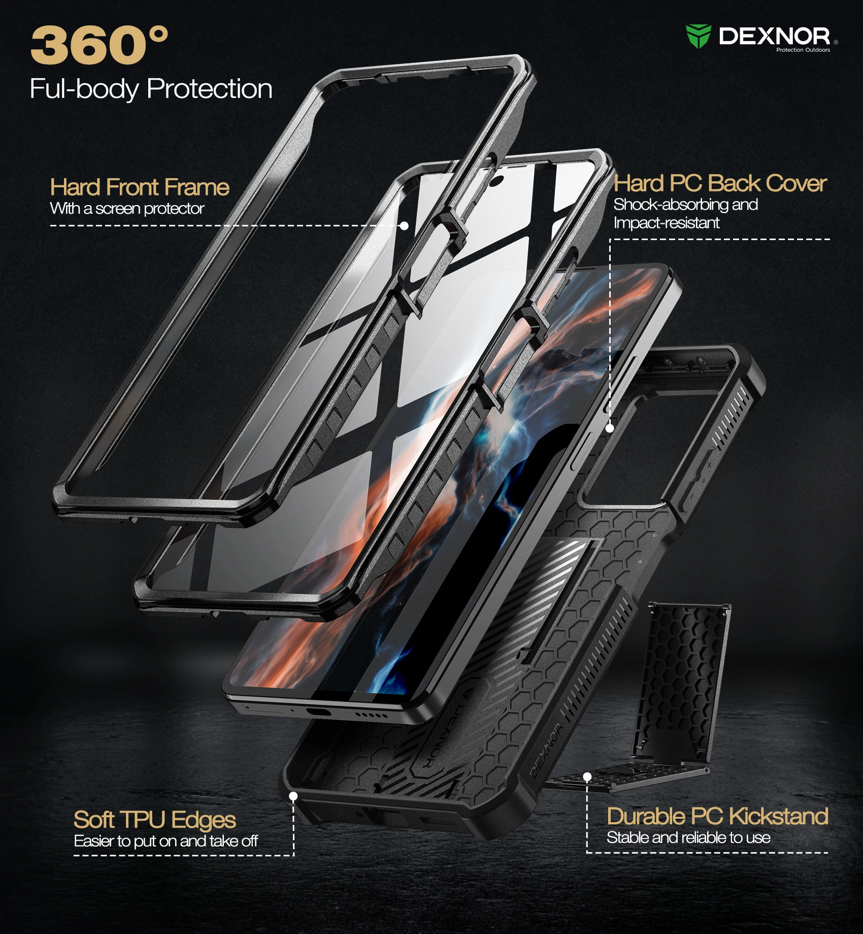 Armor Cover Custodia Trasparente Per Xiaomi Redmi Note 12 Pro Plus/Pro+ 5G - Antishock Bumper Nero - 2