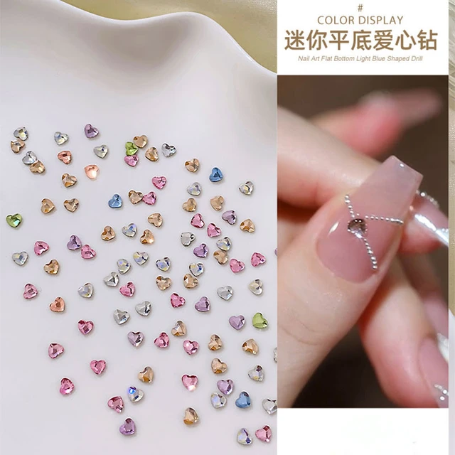 1 Bottle Glass Mini Nail Rhinestone for Art Decoration Fashion Nails Pearl  Accessories for DIY Manicure Design - AliExpress