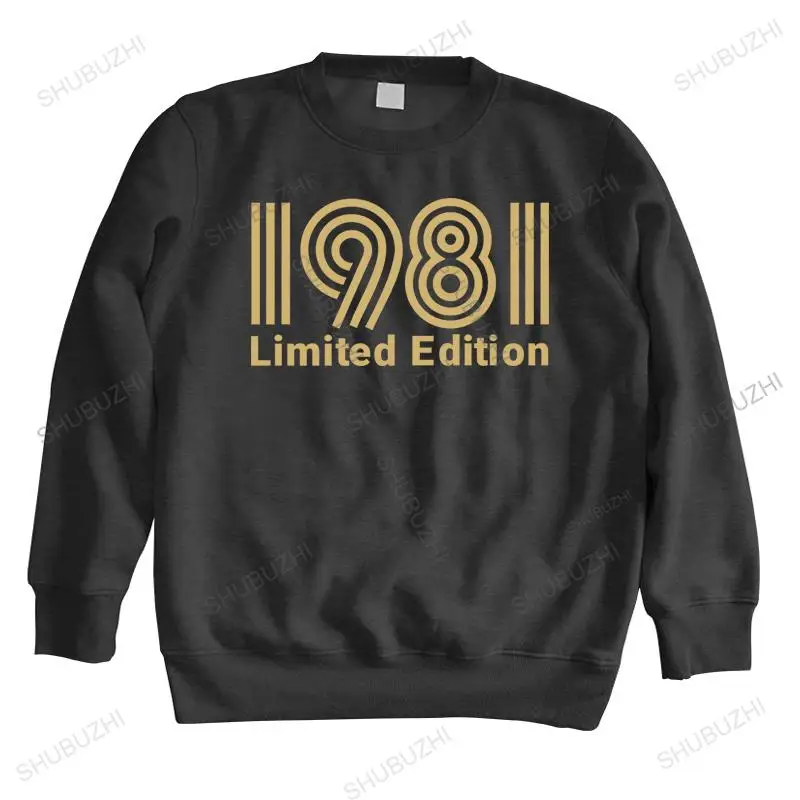 

Man crew neck hoodie men autumn sweatshirt black hoody 1981 limited edition brand hoodie drop shipping warm hoody euro size