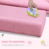 Kids Sofa Set with Footstool for Toddlers and Babies, Pink 4