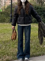 Casual Jeans Straight Leg Women Autumn Winter Vintage Loose Retro American Style Streetwear Chic Wide Leg Pants Women's pants - Image 4