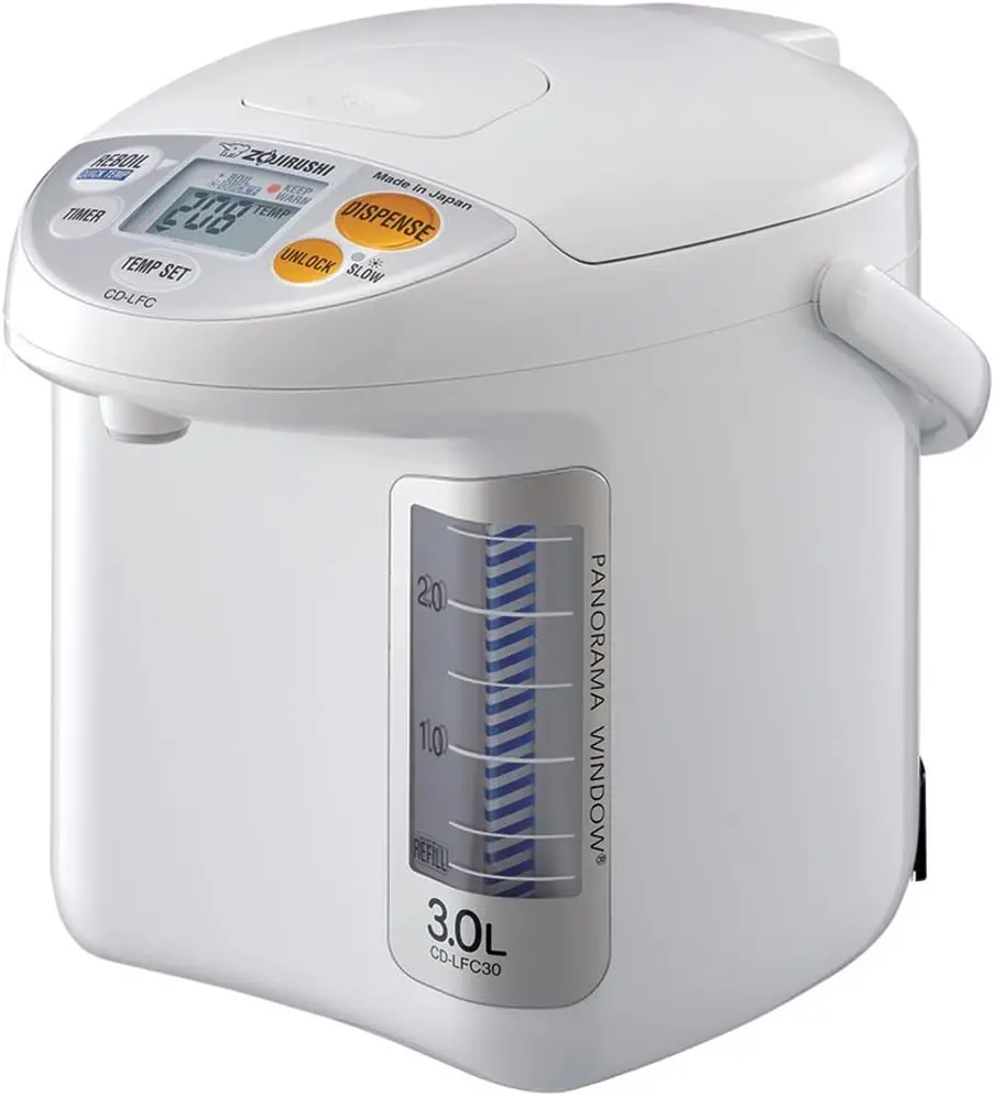 

Zojirushi CD-LFC30 Panorama Window Micom Water Boiler and Warmer, 101 oz/3.0 L, White & NS-ZCC10 Neuro Fuzzy Rice Cooker,