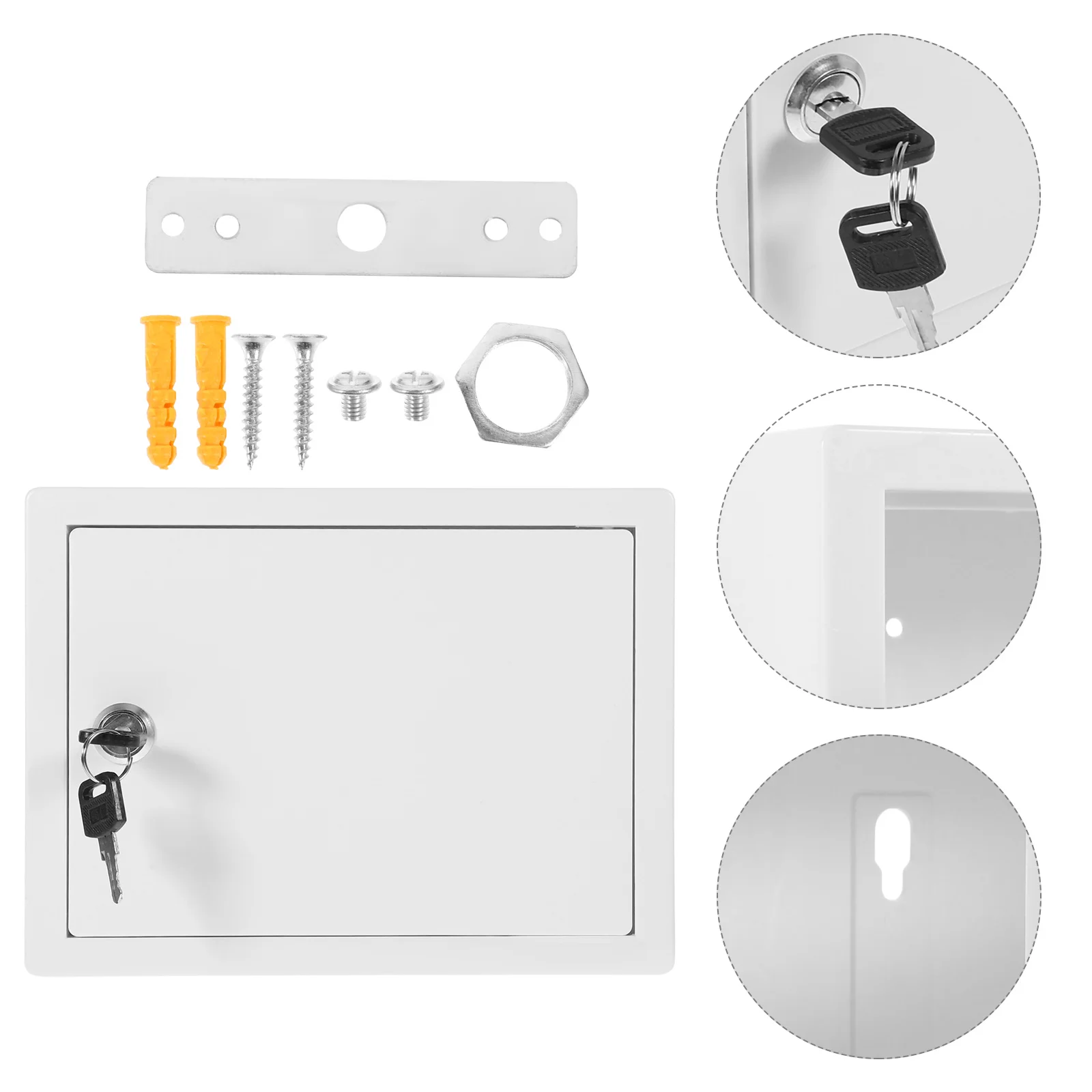 Mailbox for Home Black Door Milk Post outside Hanging External Use Wall Mount Mailboxes
