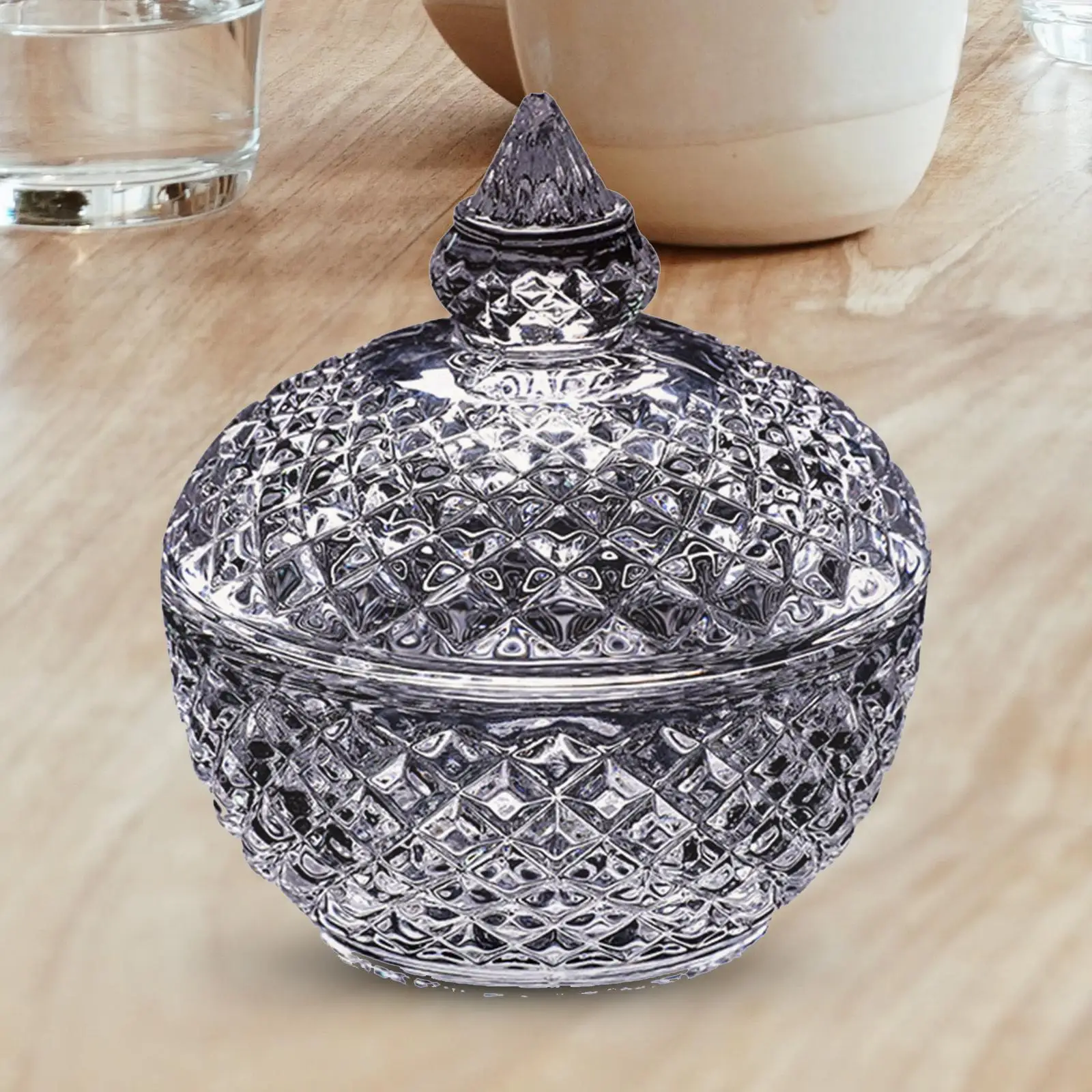 Glass Storage Jar Decorative Candy Bowl for Dried Fruit Candy Buffet Bar 4