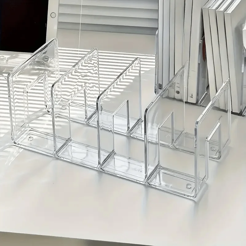 Handbag and wallet storage rack - transparent plastic bag storage partition, for closet and retail display 3