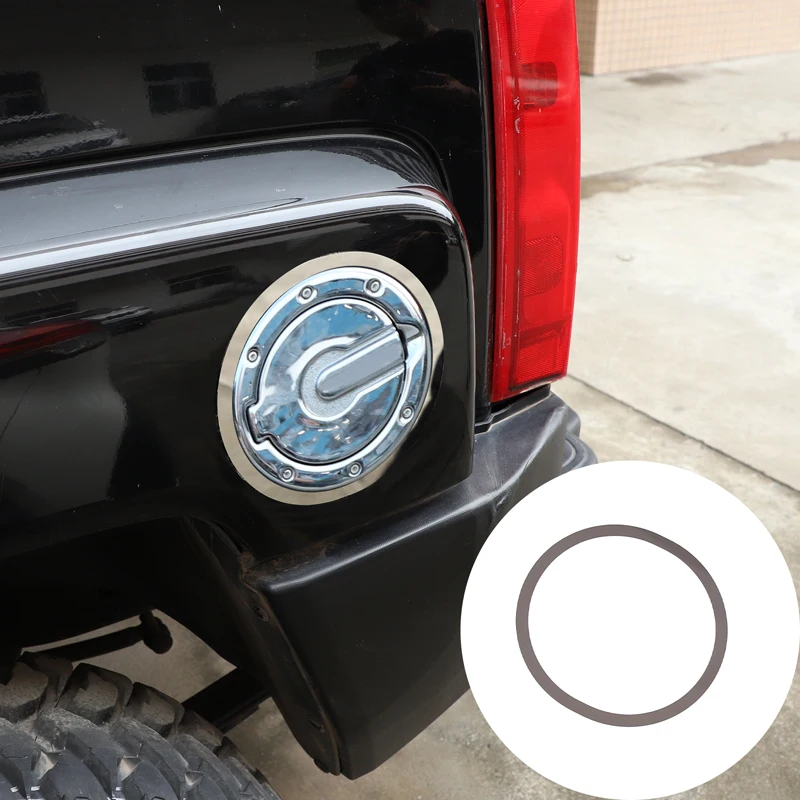 

For Hummer H3 2005-2009 Stainless Steel Car Fuel Tank Cap Decorative Ring Sequin Sticker Car Molding Accessories