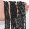Natural Genuine Shungite Faceted Round Beads 2mm/3mm/4mm, Surface Not Bright ,For Jewelry Making Natural Gemstones DIY Necklace 3