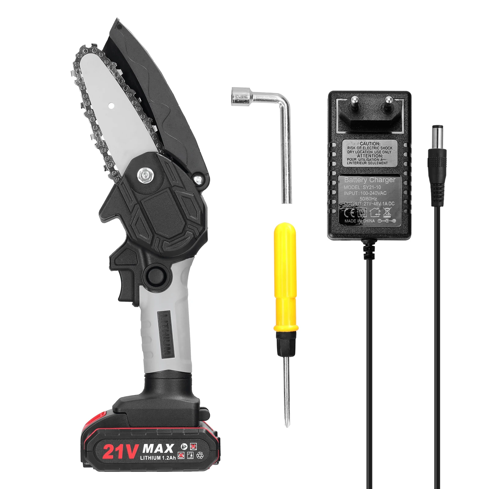 4inch 21v Electric Pruning Saws Small Wood Splitting Chainsaw Brush