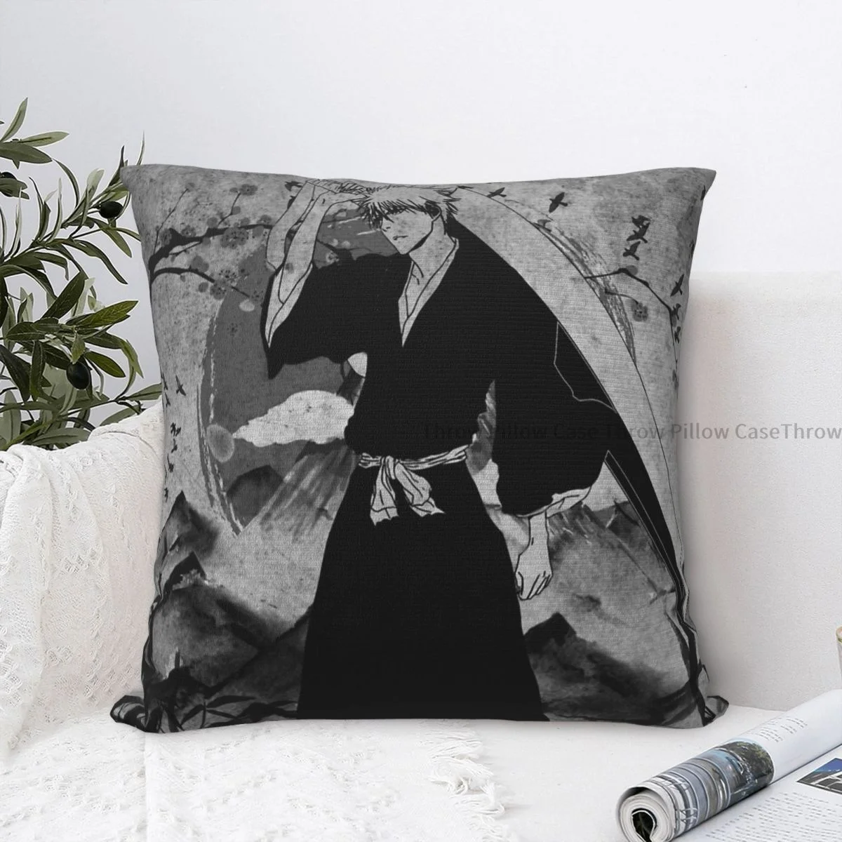 

Ichhigou Kurosakio Hug Pillowcase BLEACH Legend Anime Backpack Cojines Garden DIY Printed Office Coussin Covers Decorative