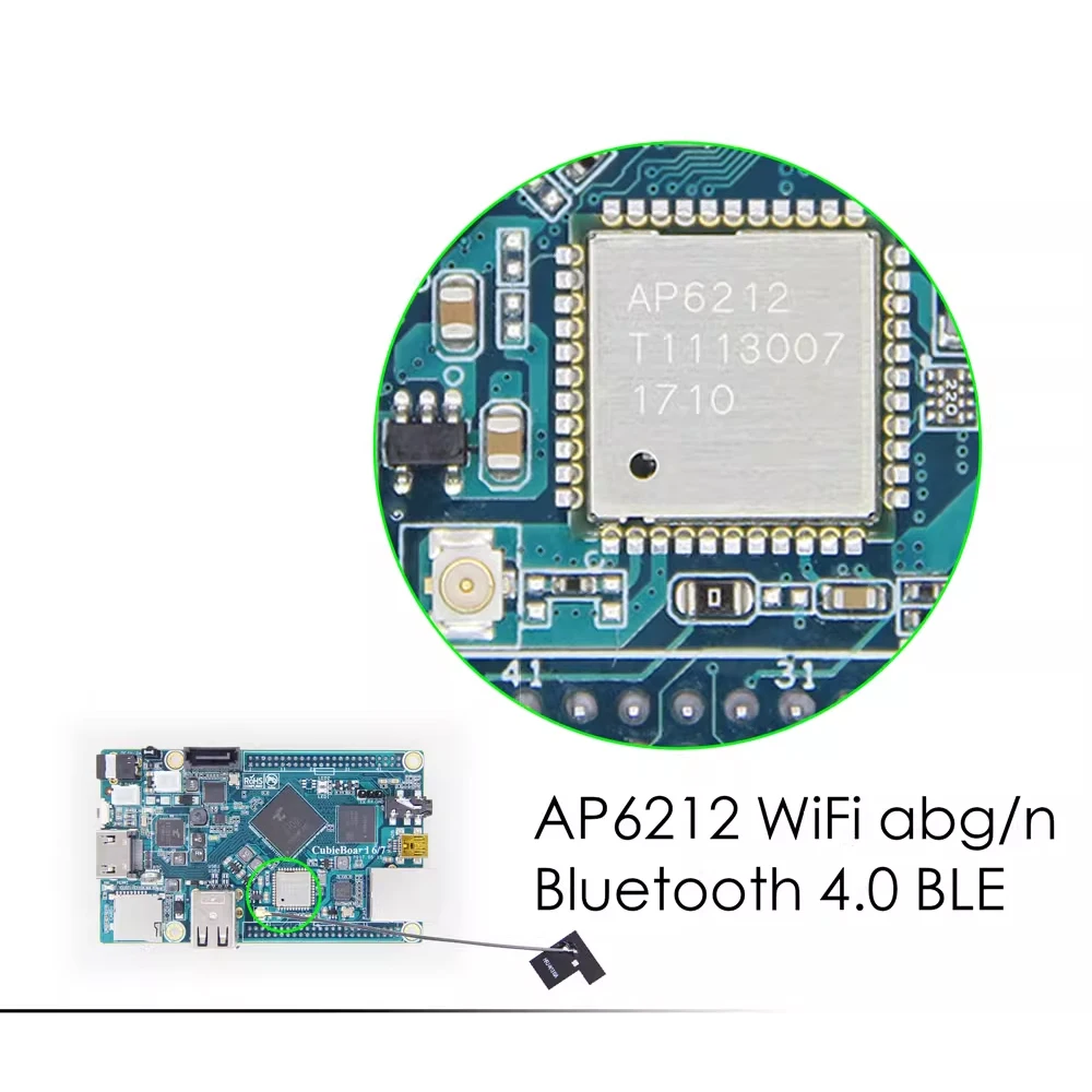 Cubieboard7 Actions SOC S700 ARM Cortex-A53 Quad-Core Mali450 MP4 GPU 2GB LPDDR3