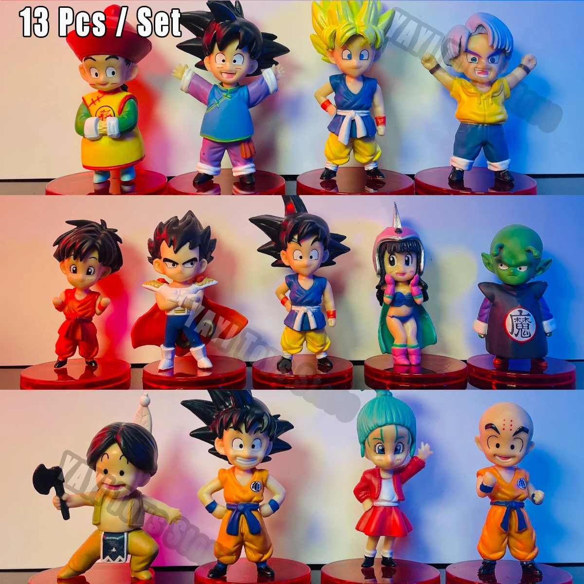 16pcs / set Dragon Ball Super Son Goku Vegeta Broly Buu Action Figure  Cadeaux Jouets