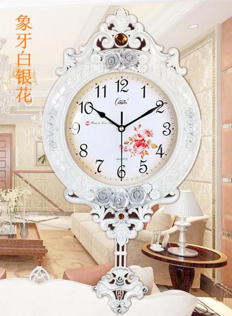 Vintage Silent Swing Large Wall Clock Color:Style 6 62X38CM;Sheet Size:Other