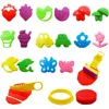 Children Cartoon Dinosaur Fruit Roller Cutter Scissors Dough Accessories Plasticine Mold Early Educational Toy Dough Play Tools 2