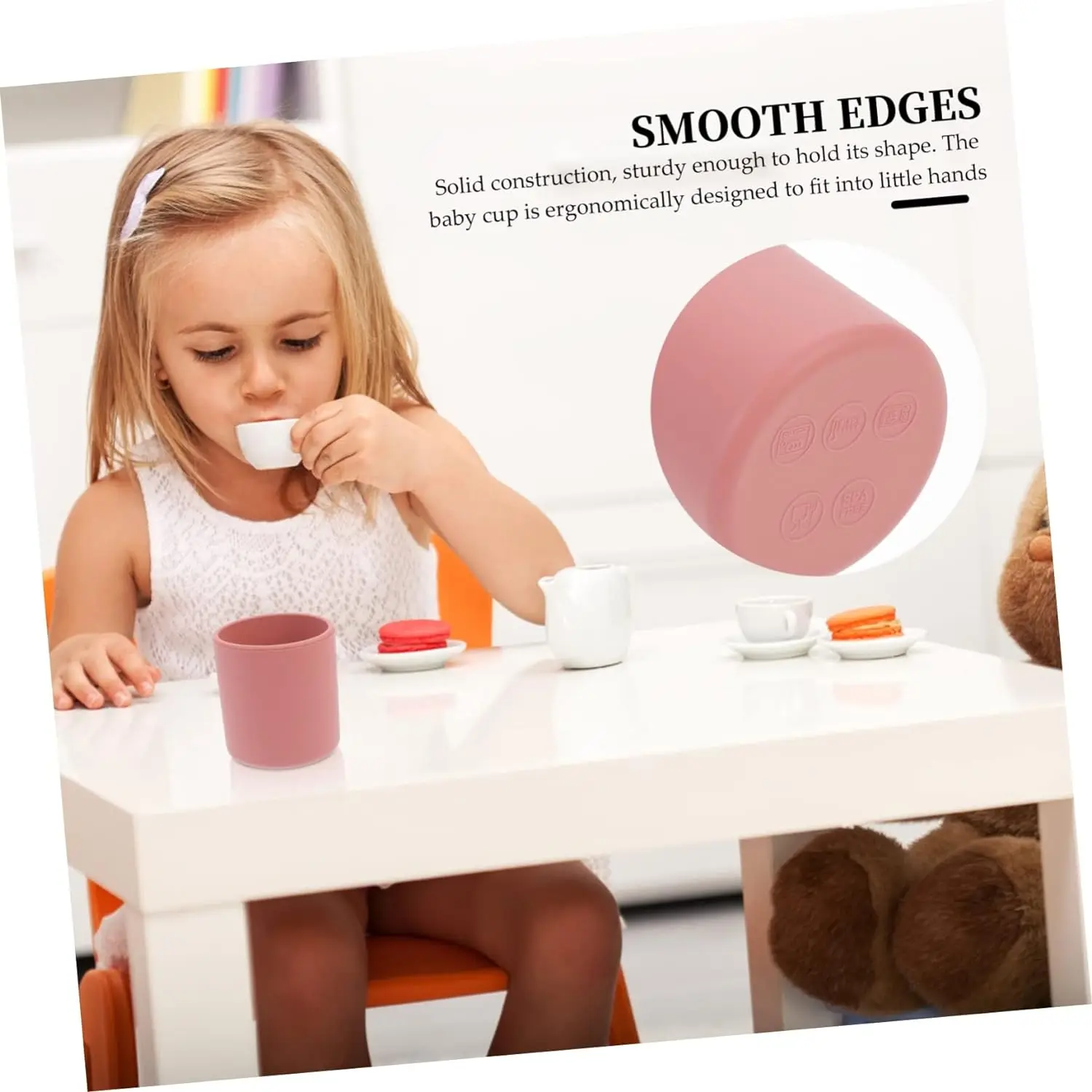 5PCS Silicone Baby Tableware Set Divided Plates Suction Cup Bowl Spoon Fork Dishes For Toddler Training To Eating Safe BPA Free 5