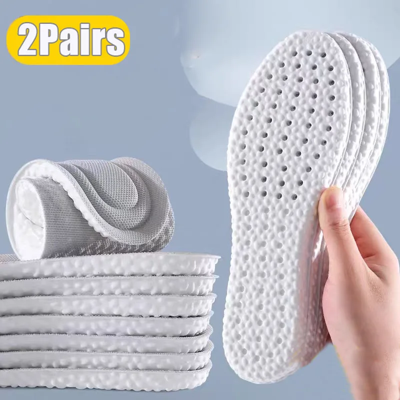 Sports Shoe Insoles Soft sole Boost Shockproof Emulsion Sweat-absorbing Deodorizing Men Women Cut Size Shoe Pads Mesh Insole